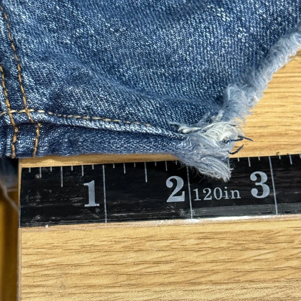 VTG Y2k American Eagle Studded Denim‎ mini micro Shorts Womens Size 4 festival